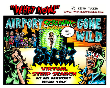 airport screening, political, cartoons