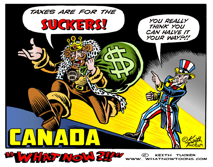 Tax Inversions, Fast Food, Burger King Tax Inversion, Boycott Burger King, Burger King, Tim Hortons, Burger King Petition, Burger King Boycott, Business News,political cartoons